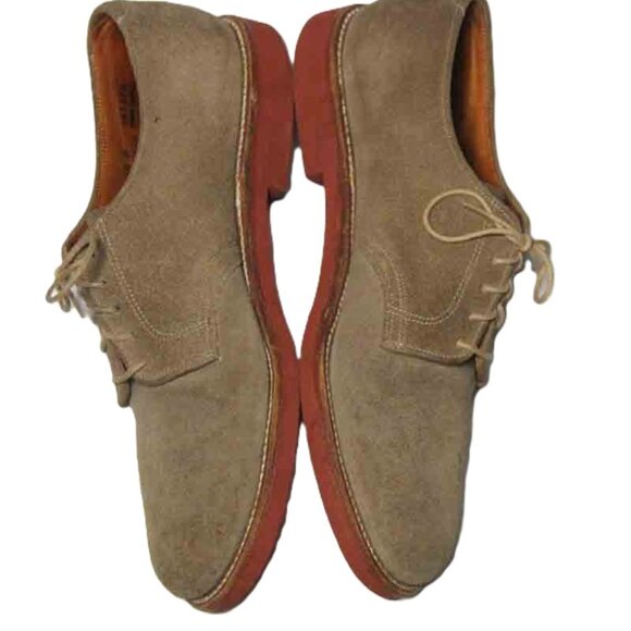 L.L. Bean Classic Bucks Tan Suede Oxford Shoes Nubuck Men\'s Size 10C main image 5